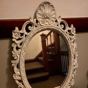 Vintage plastic framed wall mirror